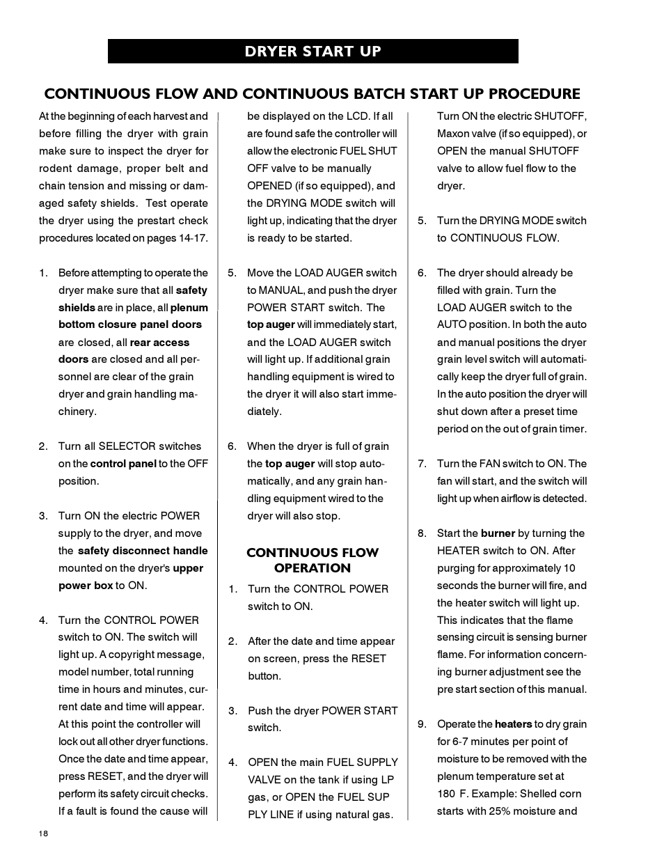 Dryer start up | Airstream 1100 SERIES SINGLE FAN PNEG-339 User Manual | Page 18 / 54