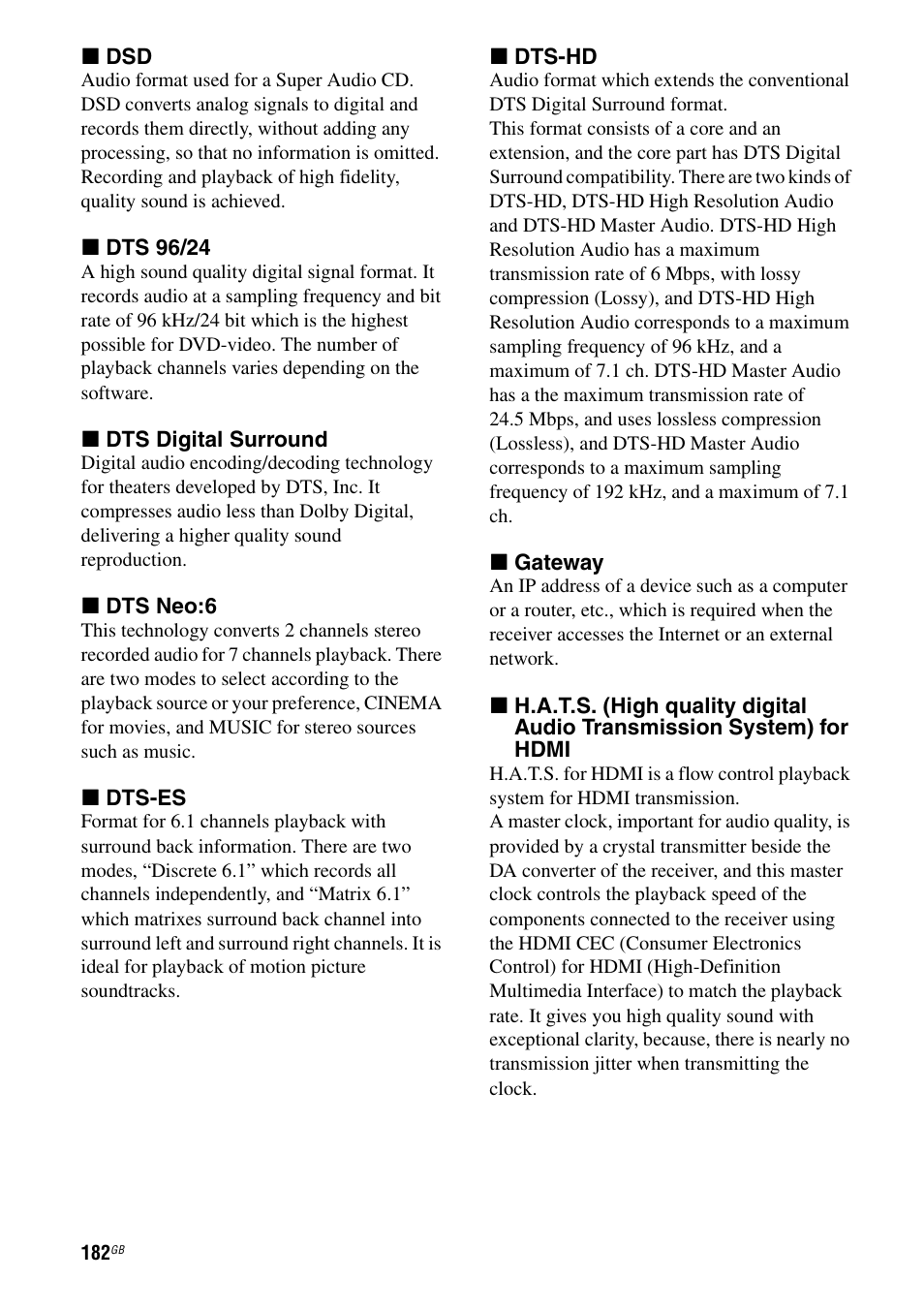 Sony STR-DA5500ES User Manual | Page 182 / 198