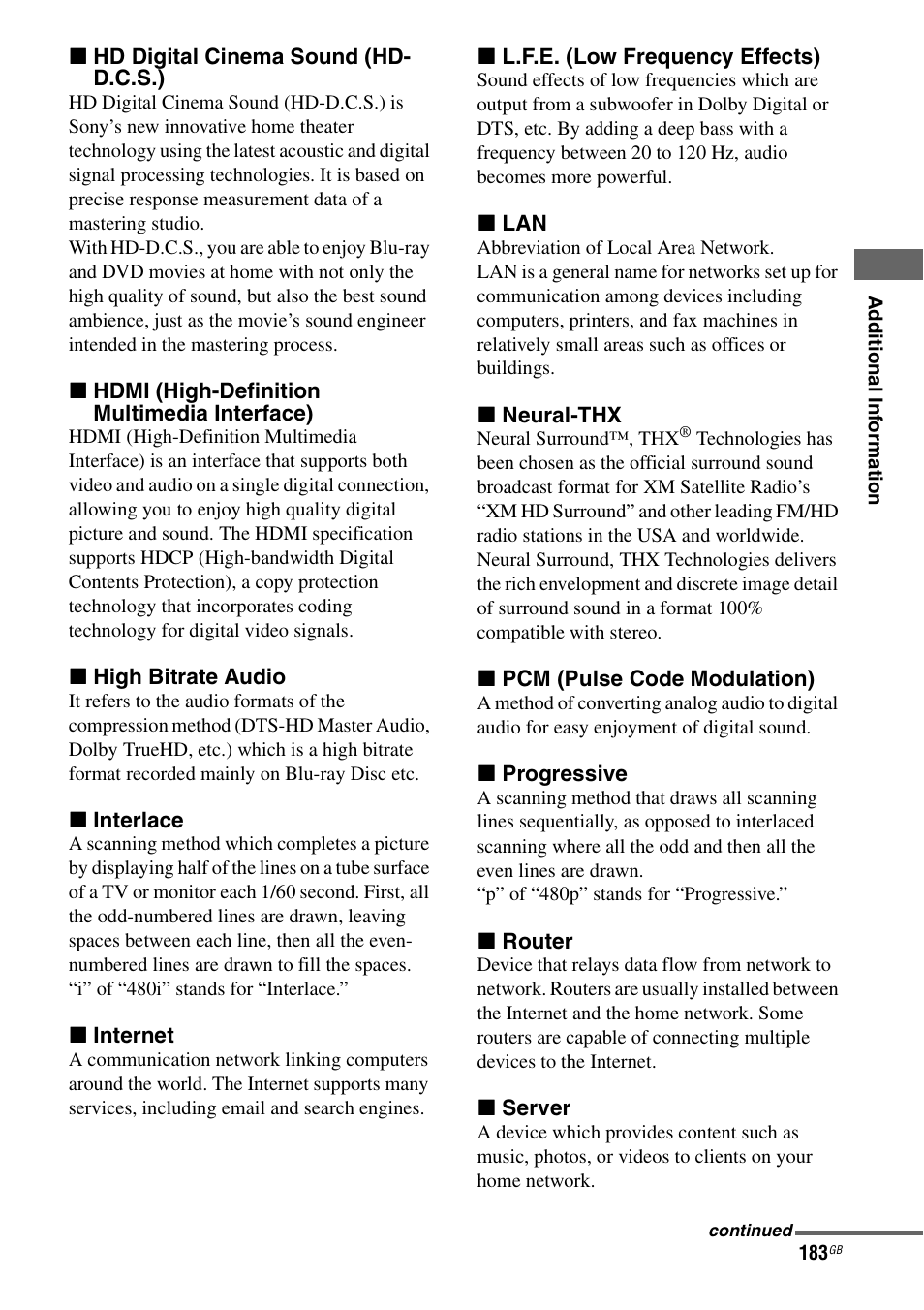 Sony STR-DA5500ES User Manual | Page 183 / 198