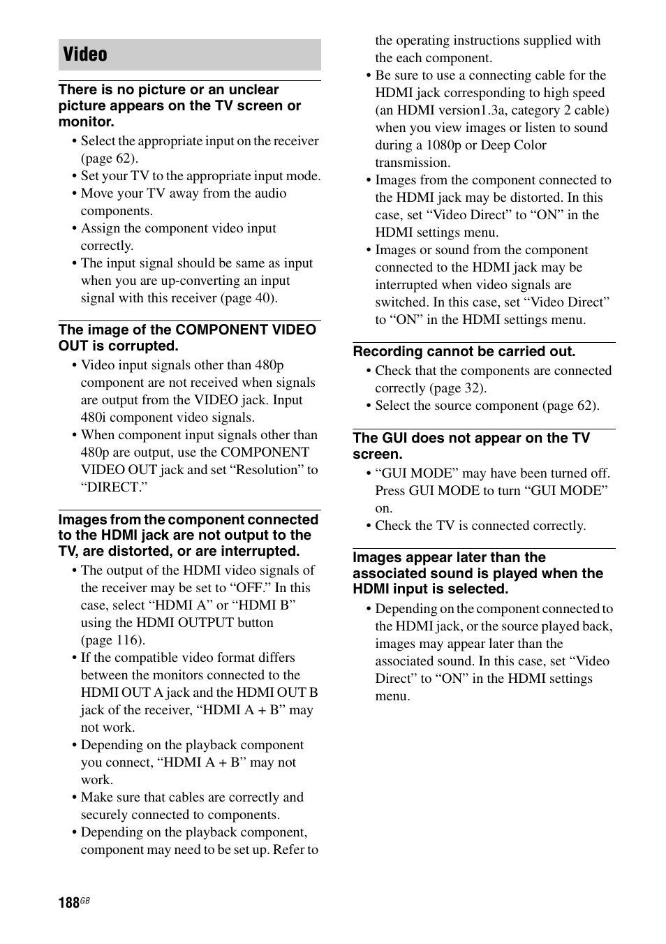 Video | Sony STR-DA5500ES User Manual | Page 188 / 198