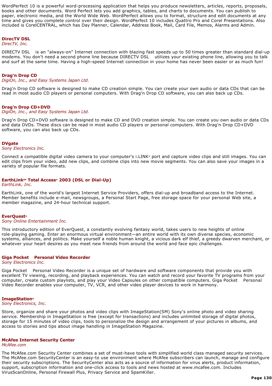 Sony PCG-GRZ630 User Manual | Page 130 / 164