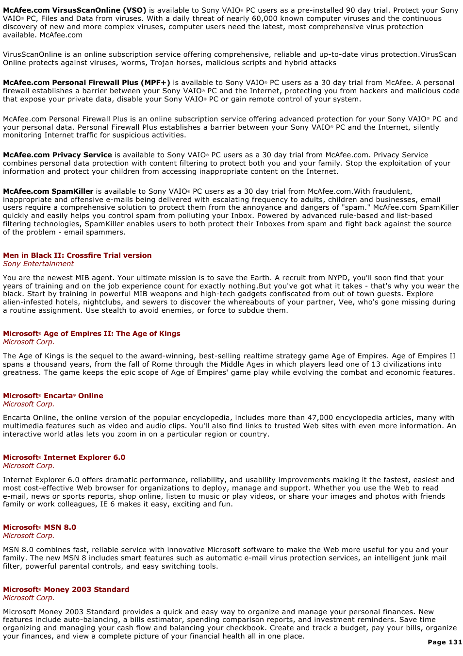 Sony PCG-GRZ630 User Manual | Page 131 / 164