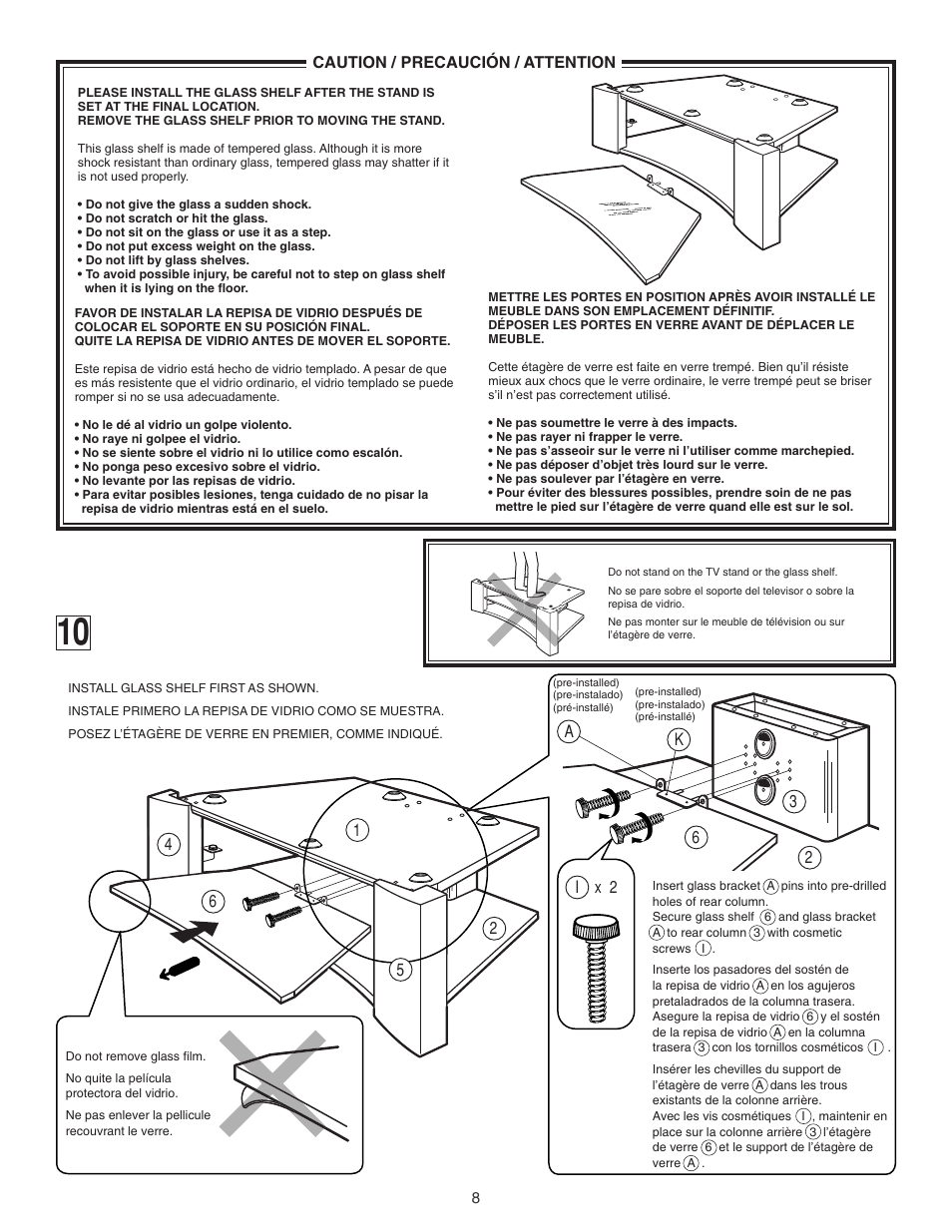 Sony KP 46WT500 User Manual | Page 8 / 12