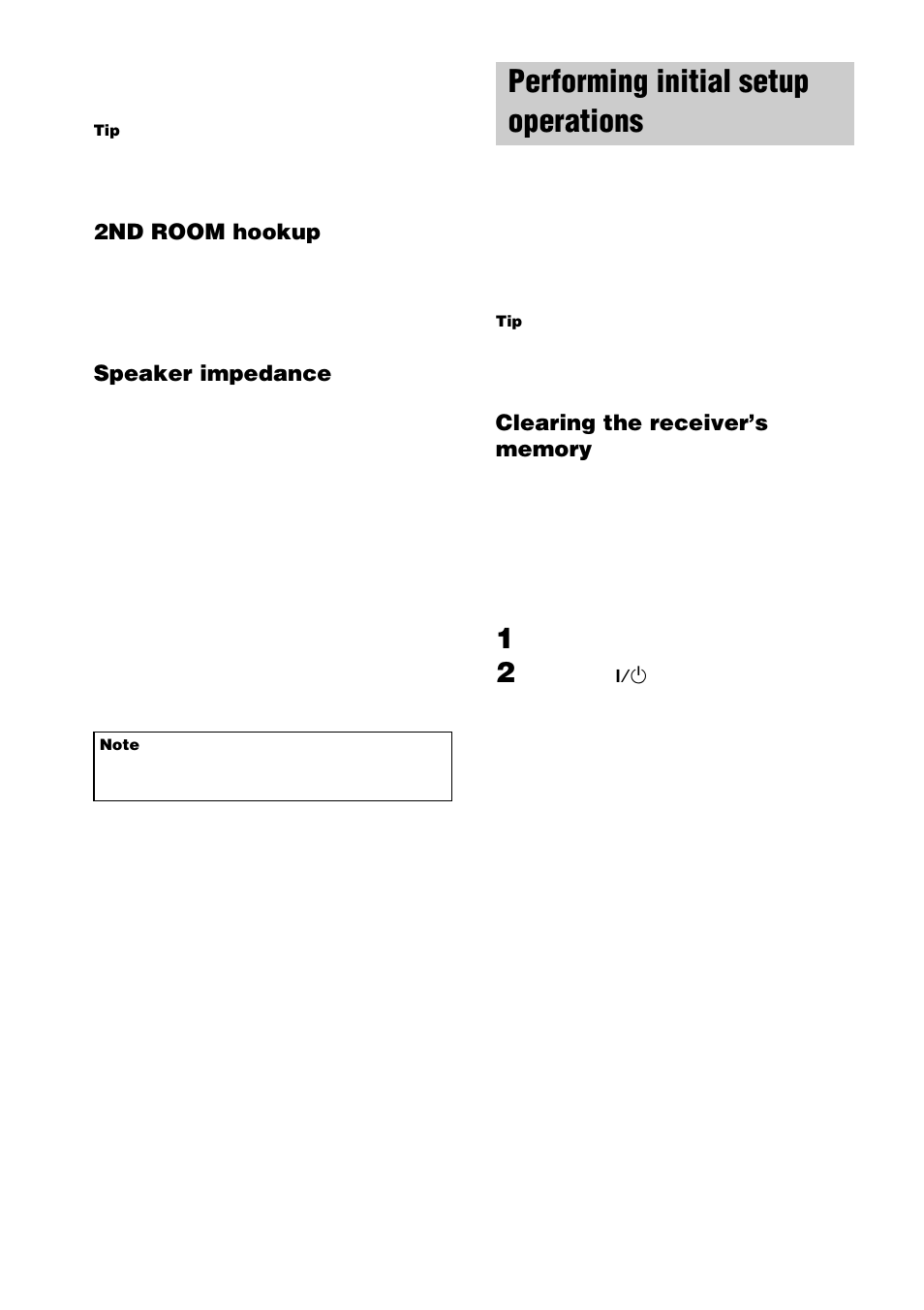 Performing initial setup operations | Sony STR-DE1075 User Manual | Page 16 / 56