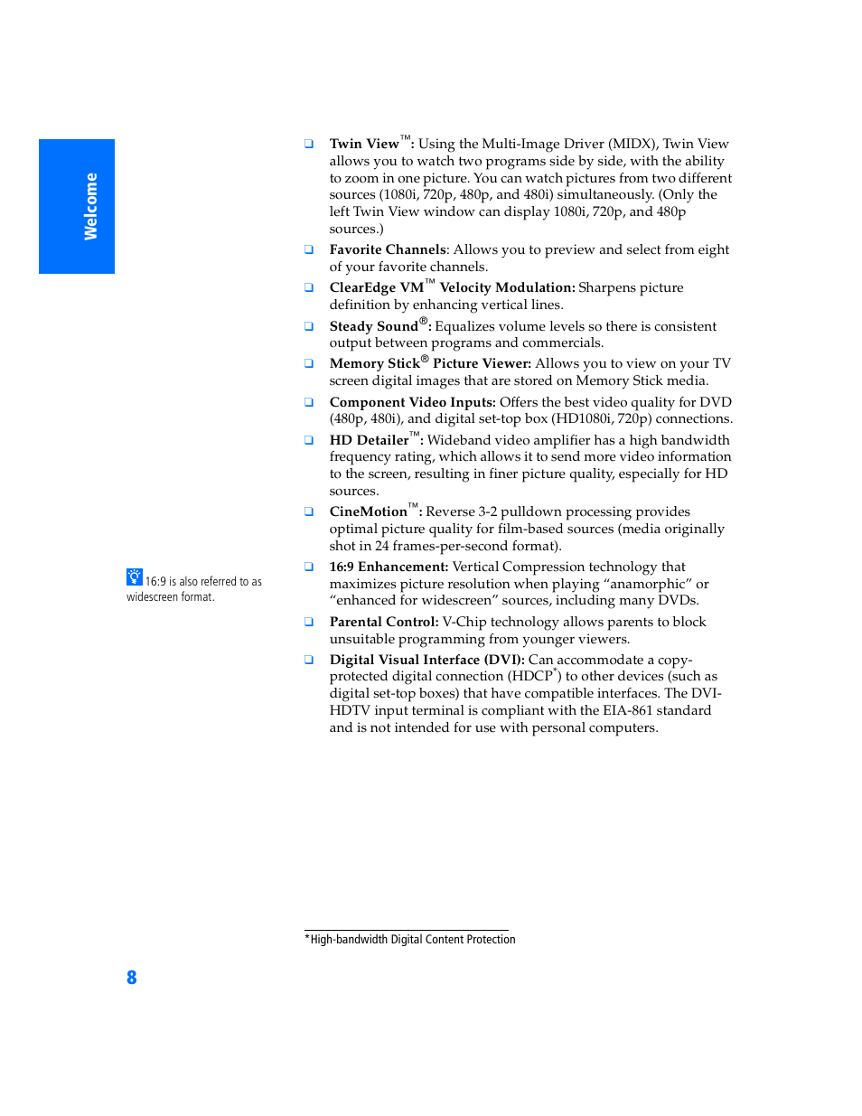 Sony KV-32HV600 User Manual | Page 9 / 89