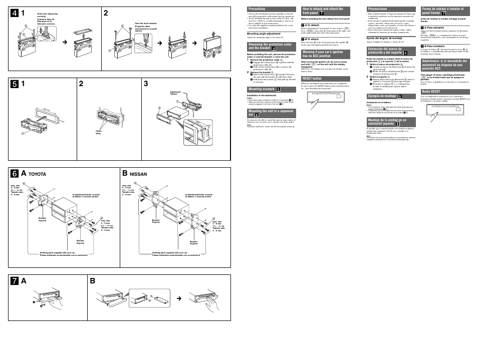 Toyota, Nissan | Sony CDX-GT30W User Manual | Page 2 / 2