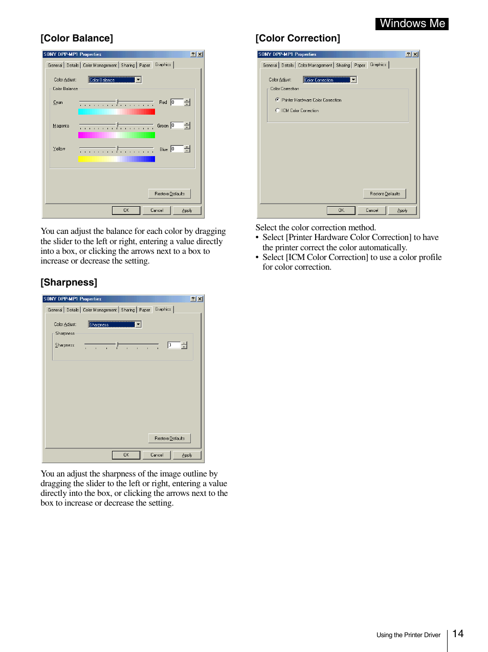 Windows me | Sony DPP-MP1 User Manual | Page 14 / 26