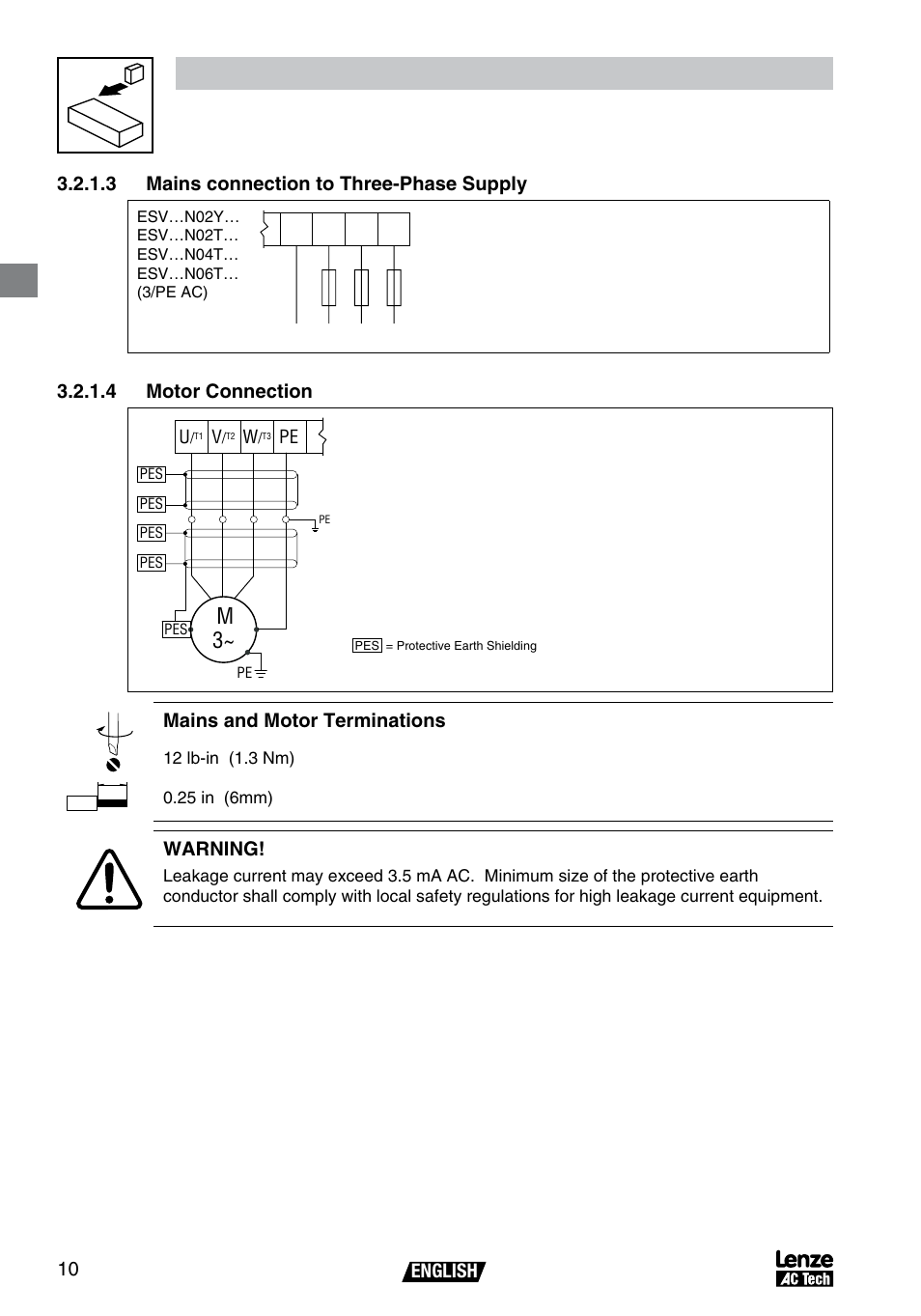 Installation | AC International Lenze SV01B User Manual | Page 11 / 38