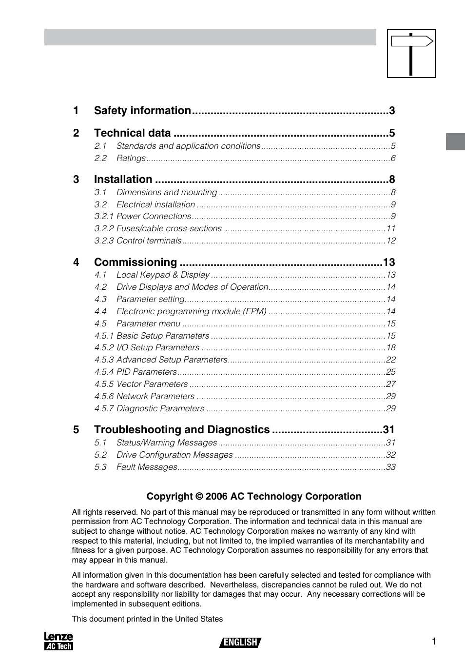 AC International Lenze SV01B User Manual | Page 2 / 38