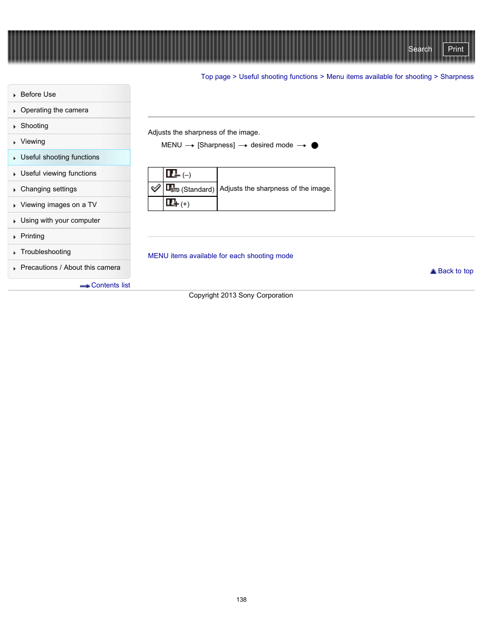 Sharpness, Cyber-shot user guide | Sony DSC-HX300 User Manual | Page 145 / 252