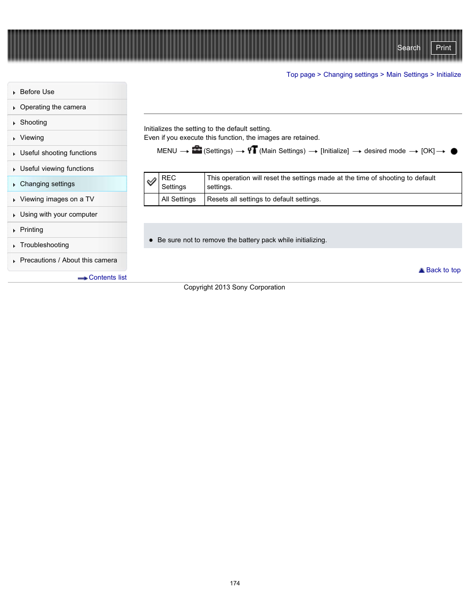 Initialize, Cyber-shot user guide | Sony DSC-HX300 User Manual | Page 181 / 252