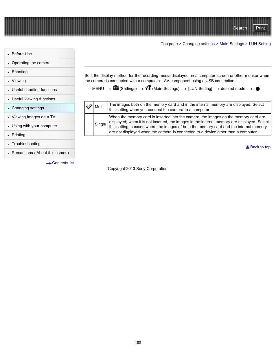 Lun setting, Cyber-shot user guide | Sony DSC-HX300 User Manual | Page 187 / 252