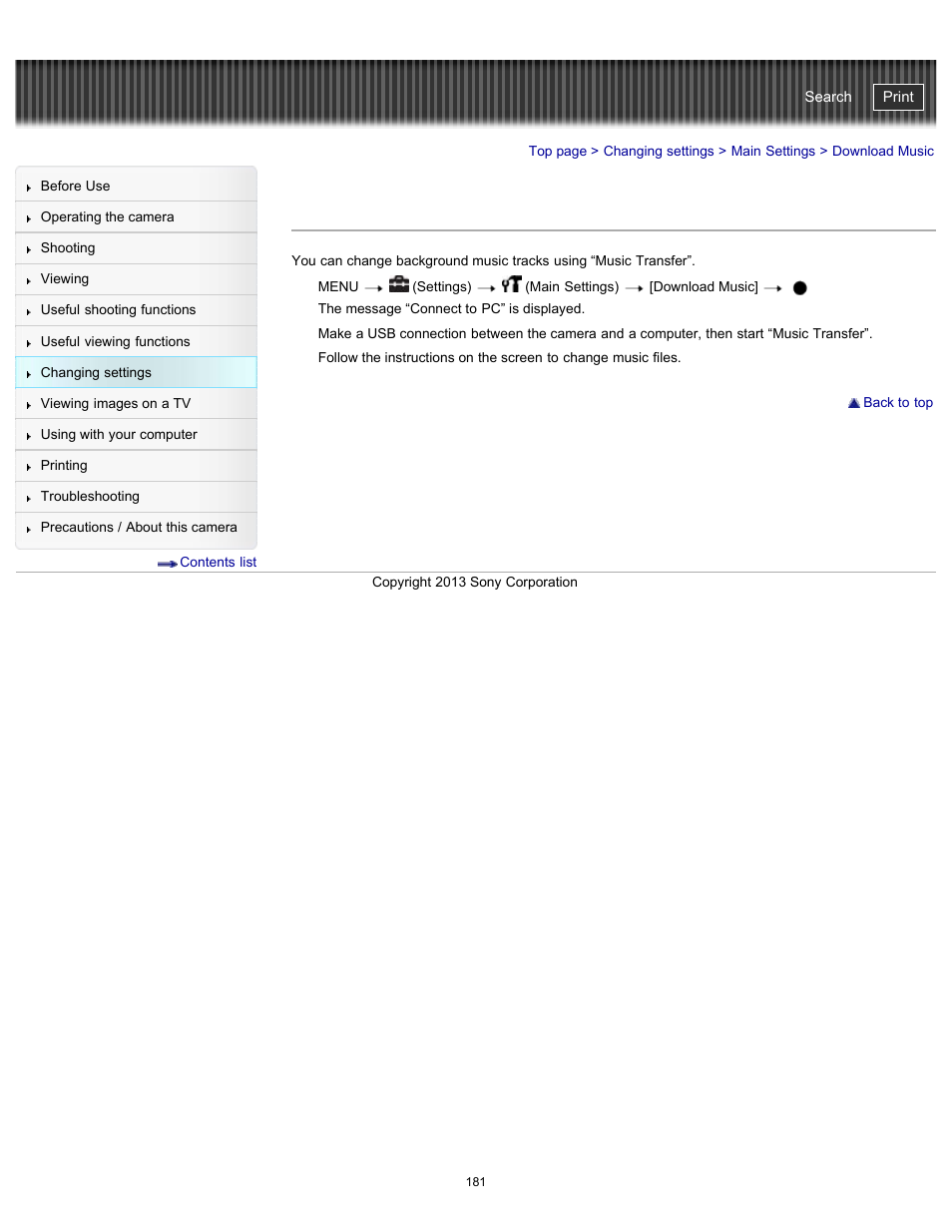 Download music, Cyber-shot user guide | Sony DSC-HX300 User Manual | Page 188 / 252