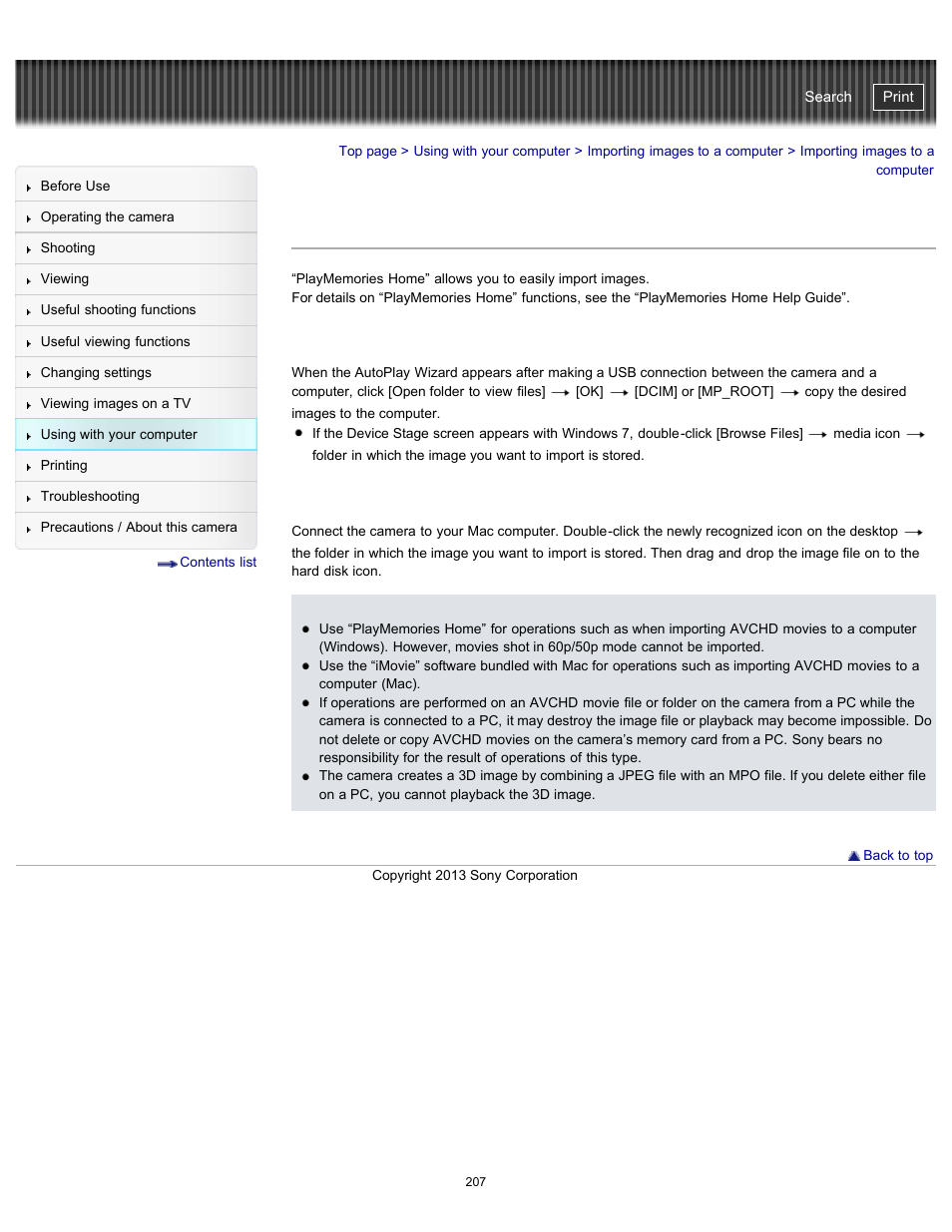 Importing images to a computer, Details, Cyber-shot user guide | Sony DSC-HX300 User Manual | Page 214 / 252