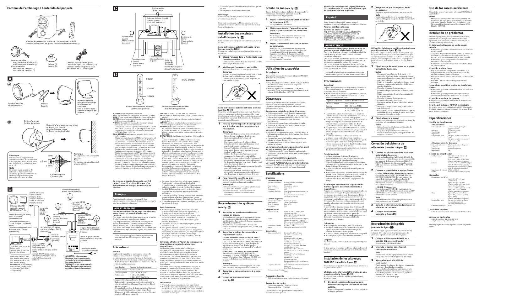 Sony SRS-D511 User Manual | Page 2 / 2