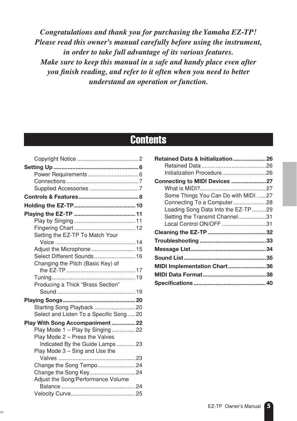 AC International EZ-TP User Manual | Page 5 / 44