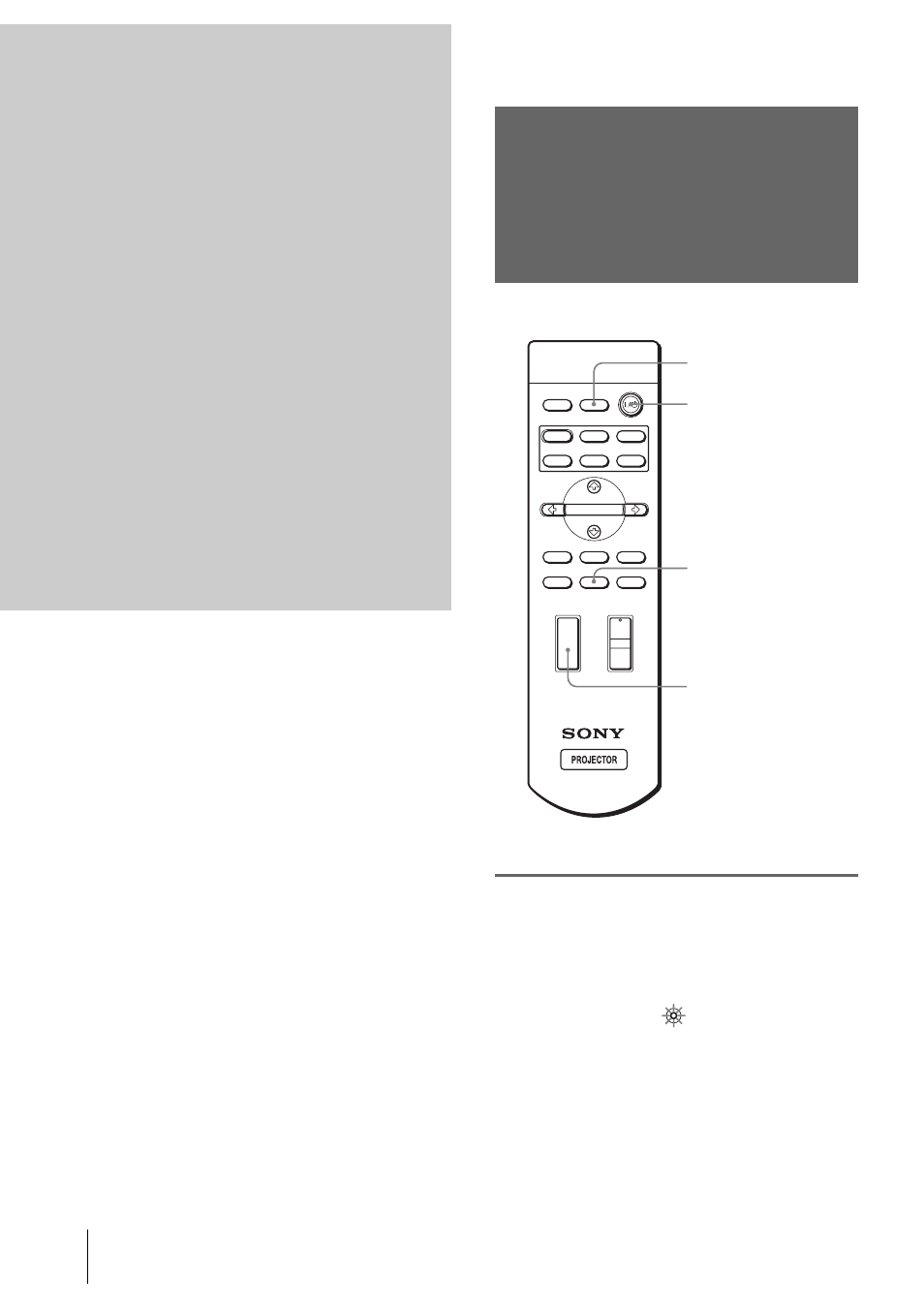 Projecting, Projecting the picture on the screen, Plug the ac power cord into a wall outlet | Sony VPL-HS2 User Manual | Page 18 / 132