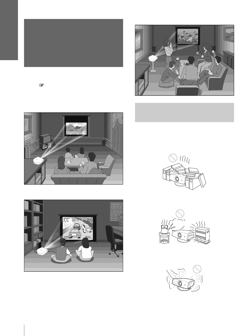 Paso 1: instalación del proyector, Antes de configurar el proyector | Sony VPL-HS2 User Manual | Page 92 / 132