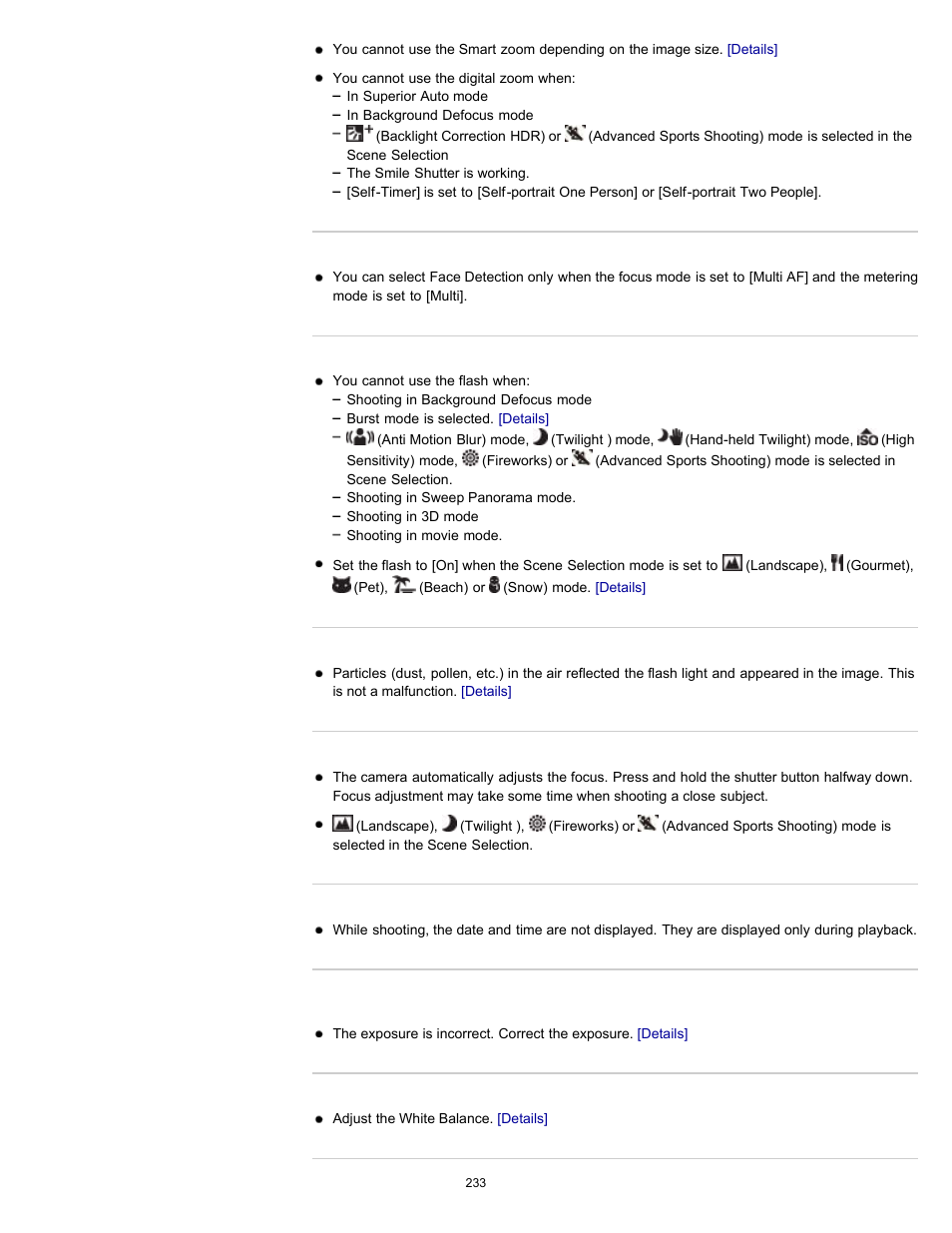 Sony DSC-HX7V User Manual | Page 233 / 271