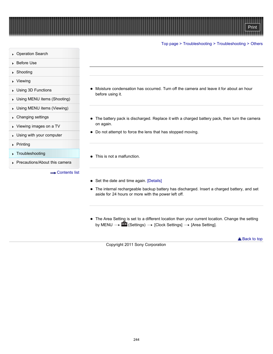 Others | Sony DSC-HX7V User Manual | Page 244 / 271