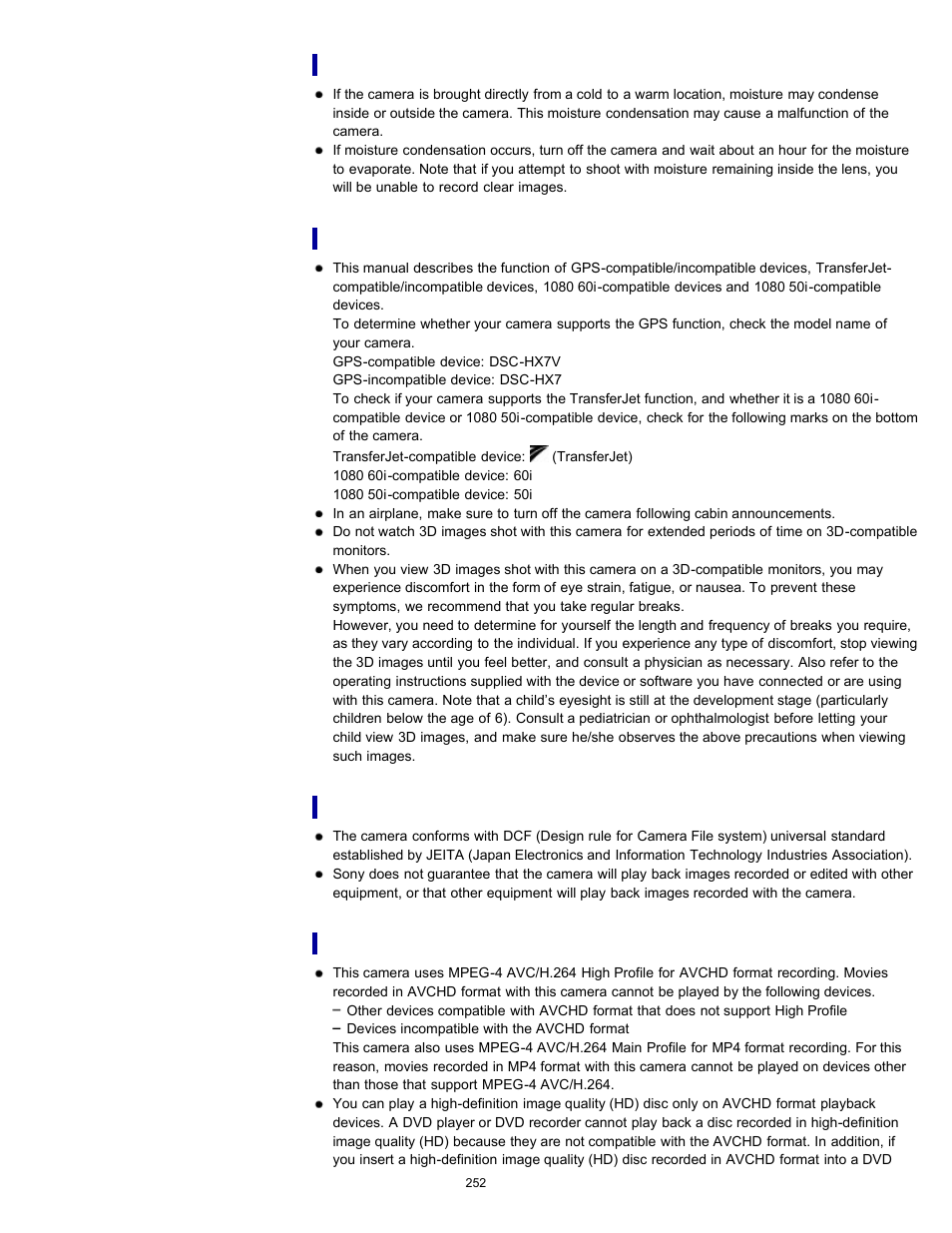 Sony DSC-HX7V User Manual | Page 252 / 271