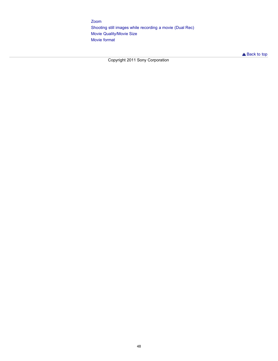 Sony DSC-HX7V User Manual | Page 48 / 271
