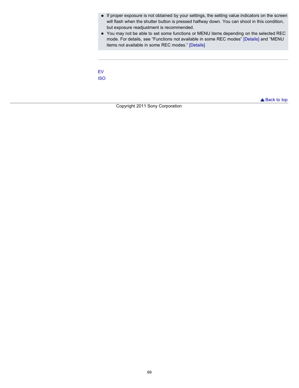 Sony DSC-HX7V User Manual | Page 69 / 271