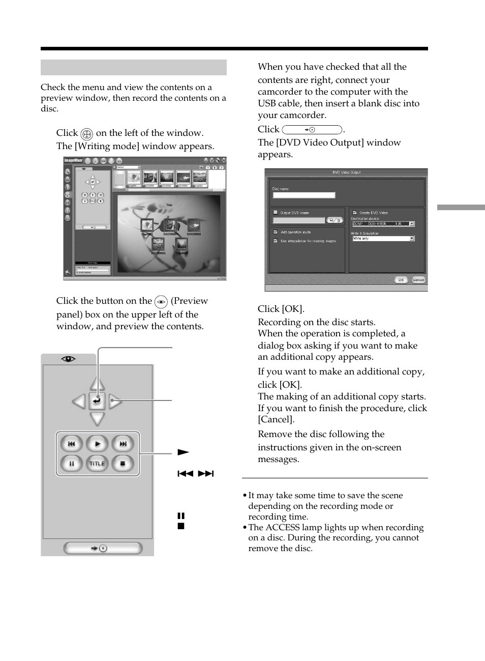 Recording on a disc | Sony DCR-DVD101 User Manual | Page 105 / 148