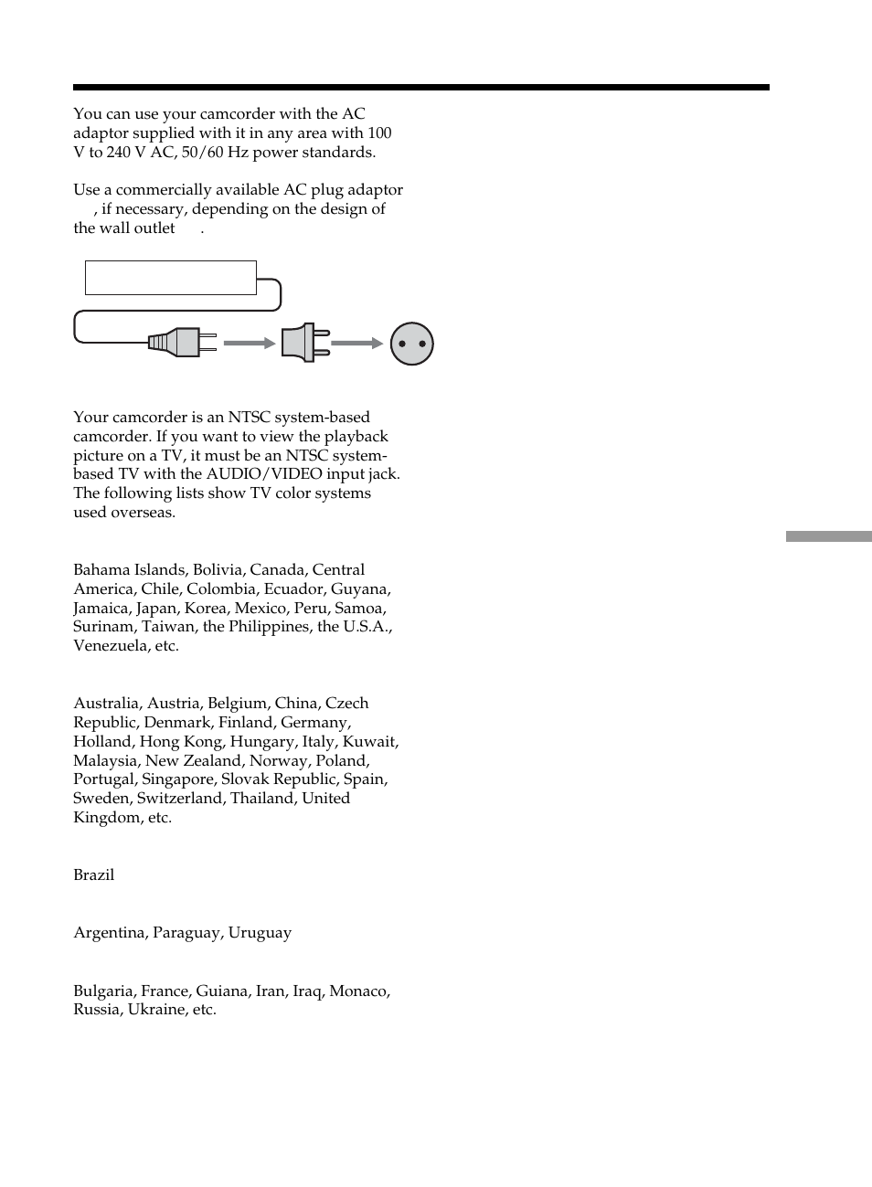 Using your camcorder abroad | Sony DCR-DVD101 User Manual | Page 131 / 148