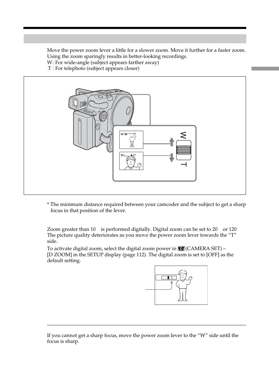 Using the zoom feature, Shooting movies | Sony DCR-DVD101 User Manual | Page 33 / 148