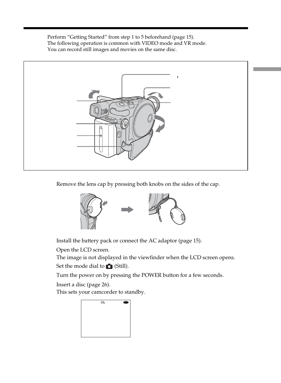 Shooting still images | Sony DCR-DVD101 User Manual | Page 35 / 148