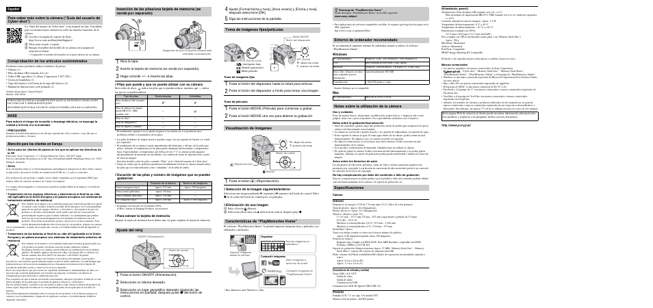 Sony DSC-H300 User Manual | Page 2 / 2