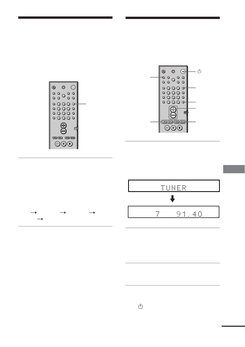 Using the video or other unit, Listening to the radio, Using a video or other unit listening to the radio | Other operations, Adjust the volume by pressing vol, The last received station is tuned in, Continued | Sony DAV-C450 User Manual | Page 63 / 88