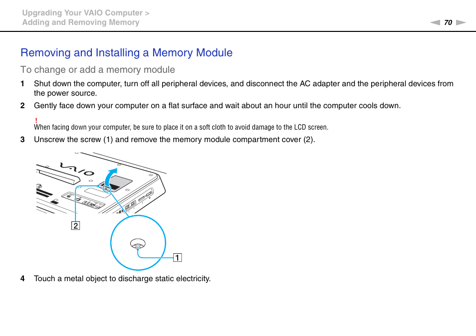 Sony VGC-JS320J User Manual | Page 70 / 120