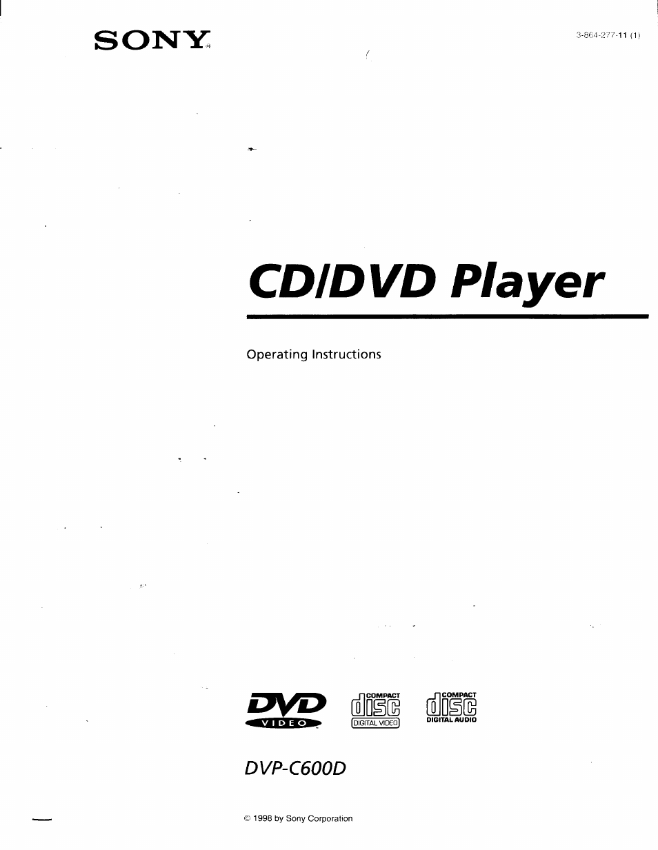 Sony DVP-C600D User Manual | 59 pages