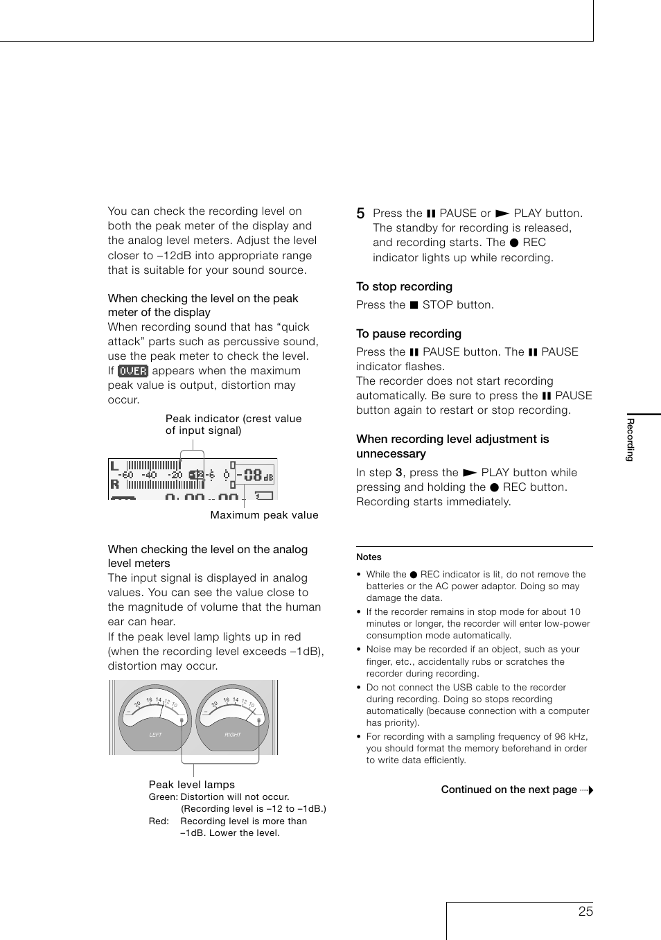 Sony PCM-D1 User Manual | Page 25 / 52