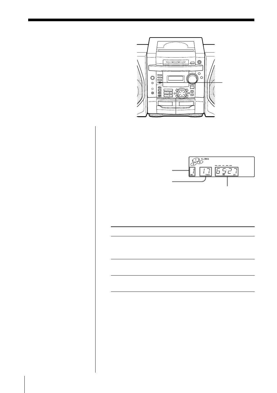 The cd player, Using the display | Sony PHC-Z10 User Manual | Page 12 / 44