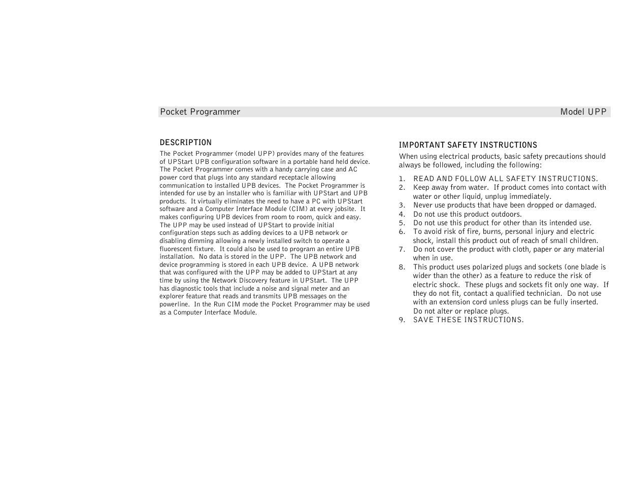 Simply Automated UPP User Manual | Page 2 / 20