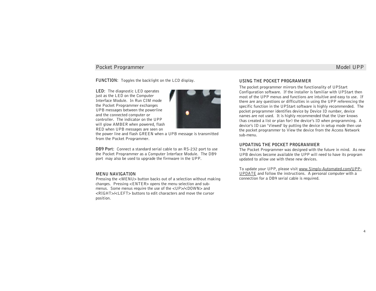 Simply Automated UPP User Manual | Page 4 / 20