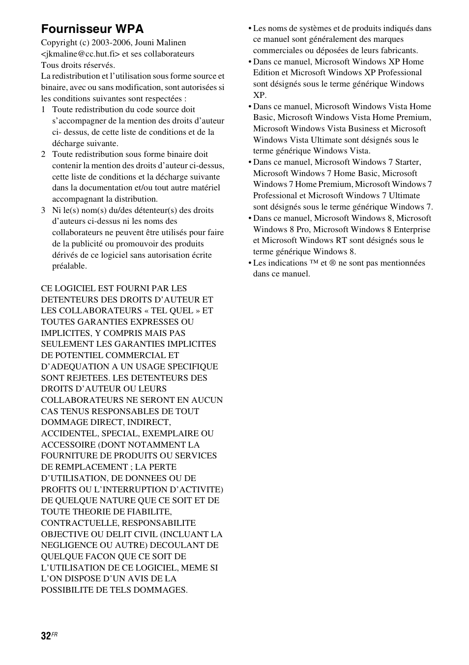 Fournisseur wpa | Sony RDP-XA900iPN User Manual | Page 70 / 108