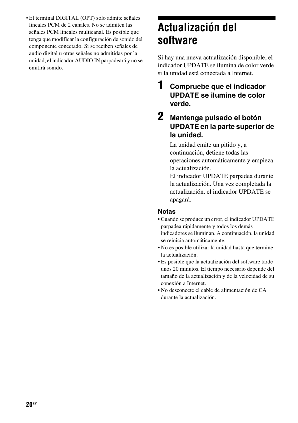 Actualización del software | Sony RDP-XA900iPN User Manual | Page 92 / 108