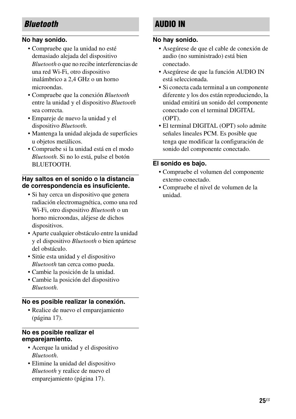 Bluetooth audio in | Sony RDP-XA900iPN User Manual | Page 97 / 108