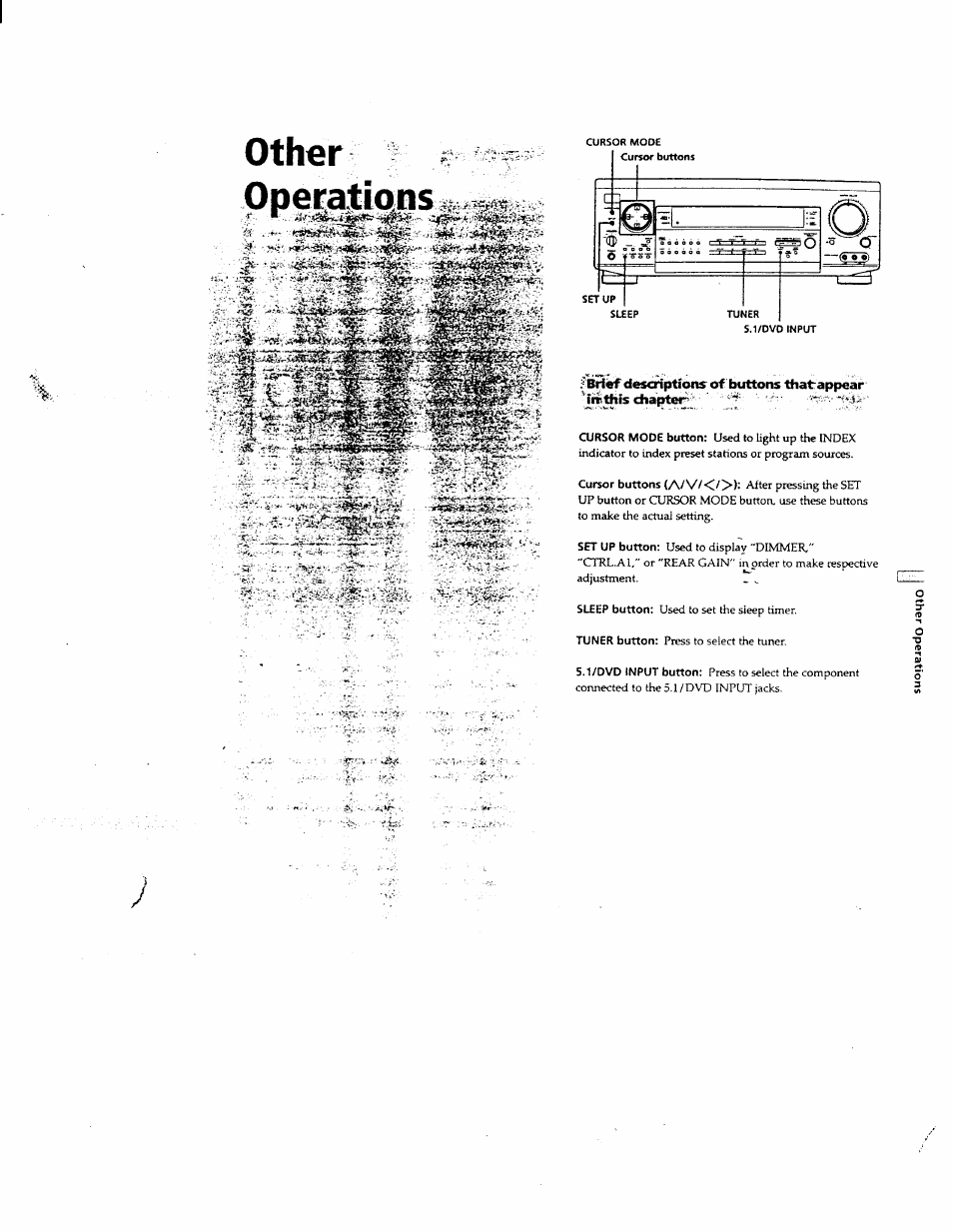 Other, Opgjtdtioeis | Sony STR-DE625 User Manual | Page 31 / 41
