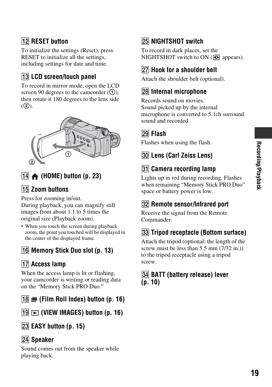 Sony HDR-CX7 User Manual | Page 19 / 40