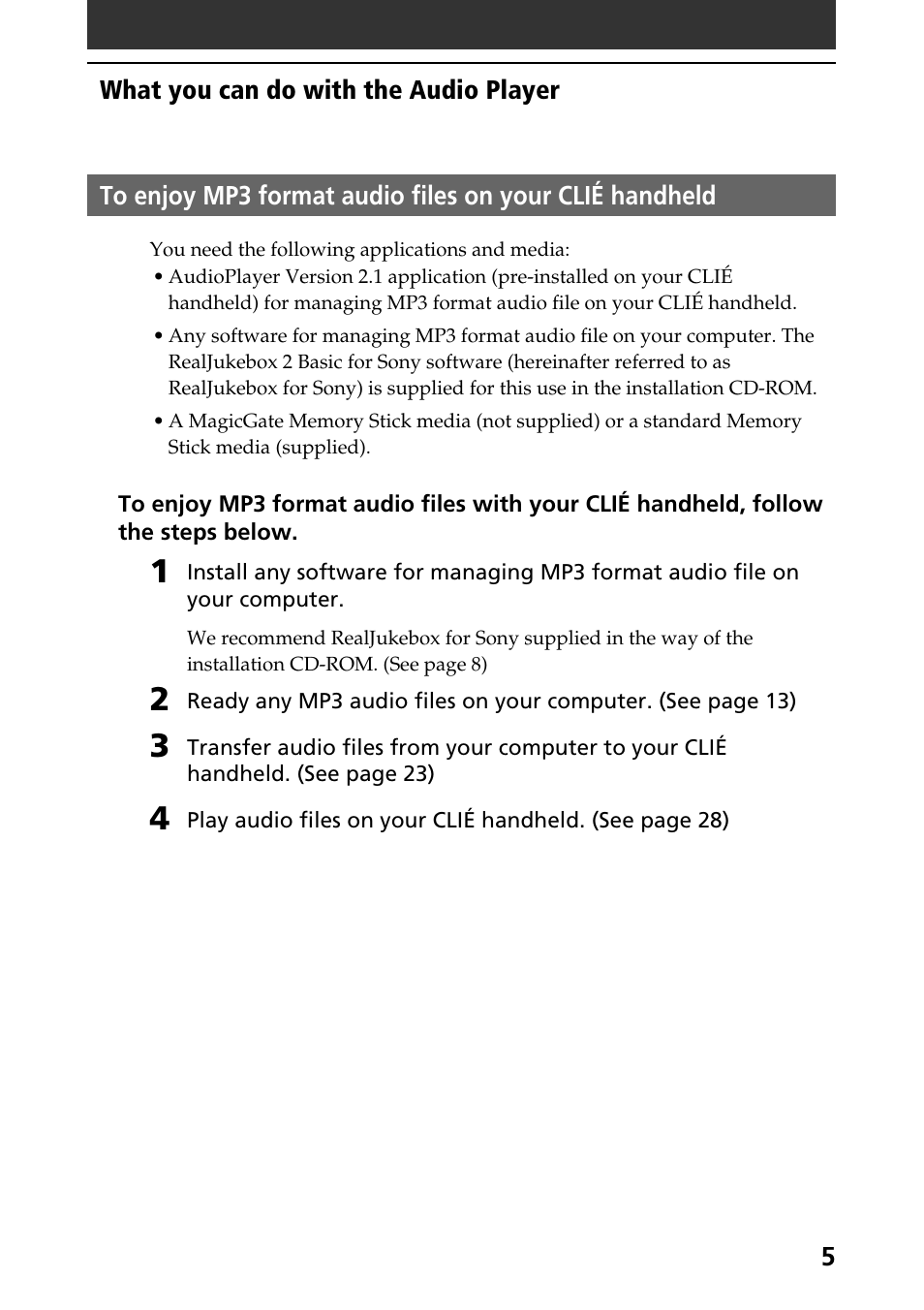 Sony PEG-N760C User Manual | Page 5 / 57