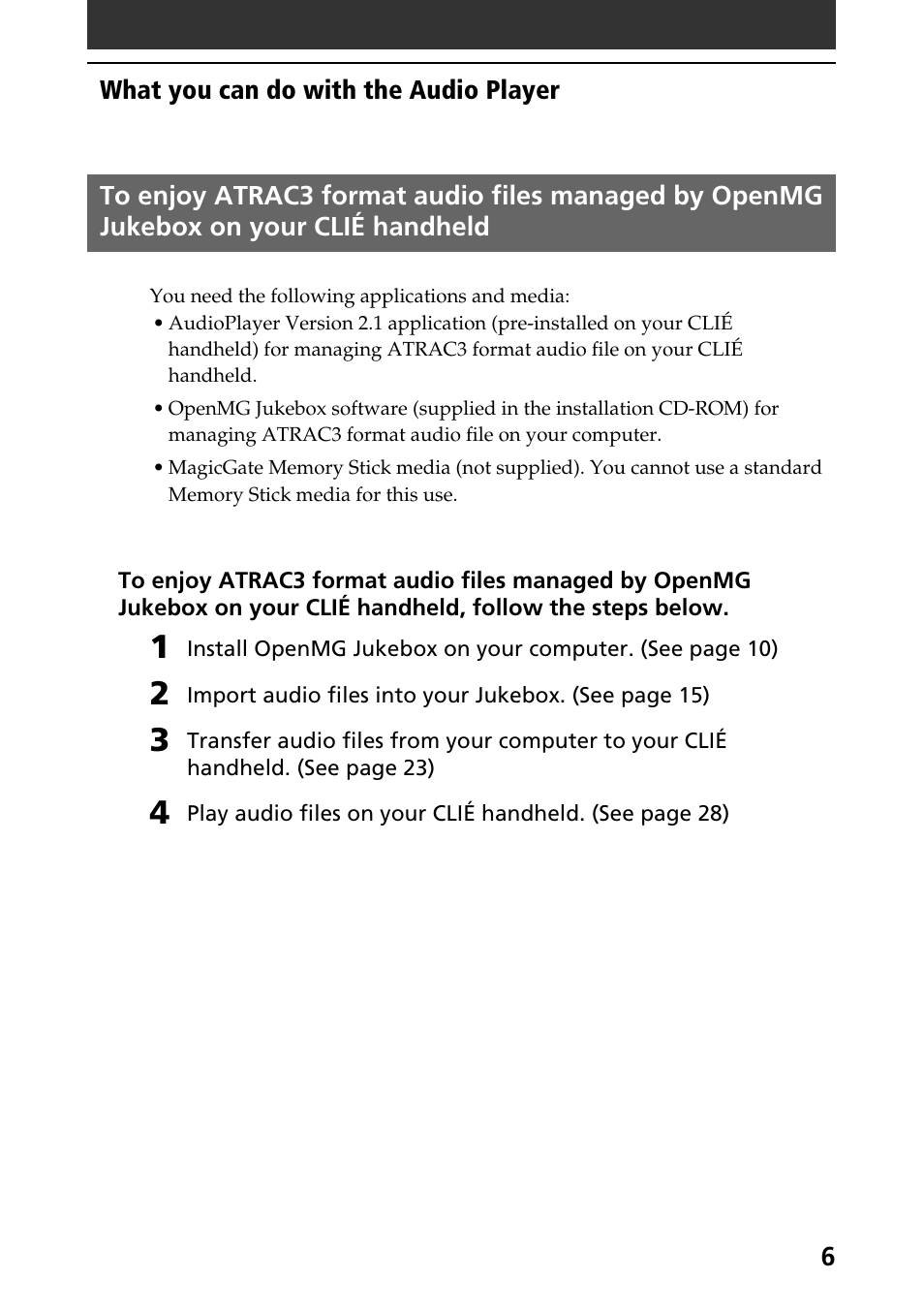 Sony PEG-N760C User Manual | Page 6 / 57