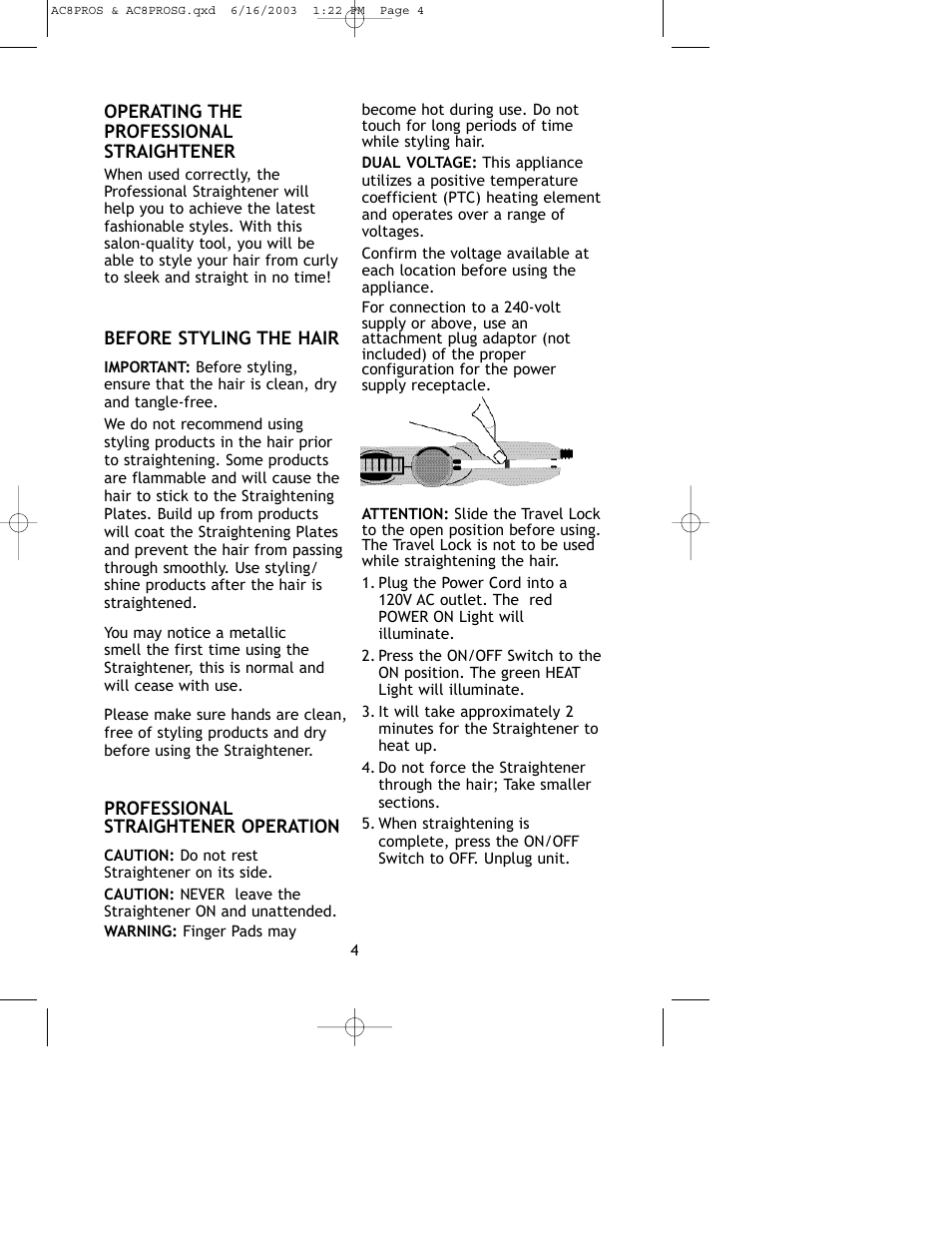 Salton, Inc AC8PROS User Manual | Page 5 / 12