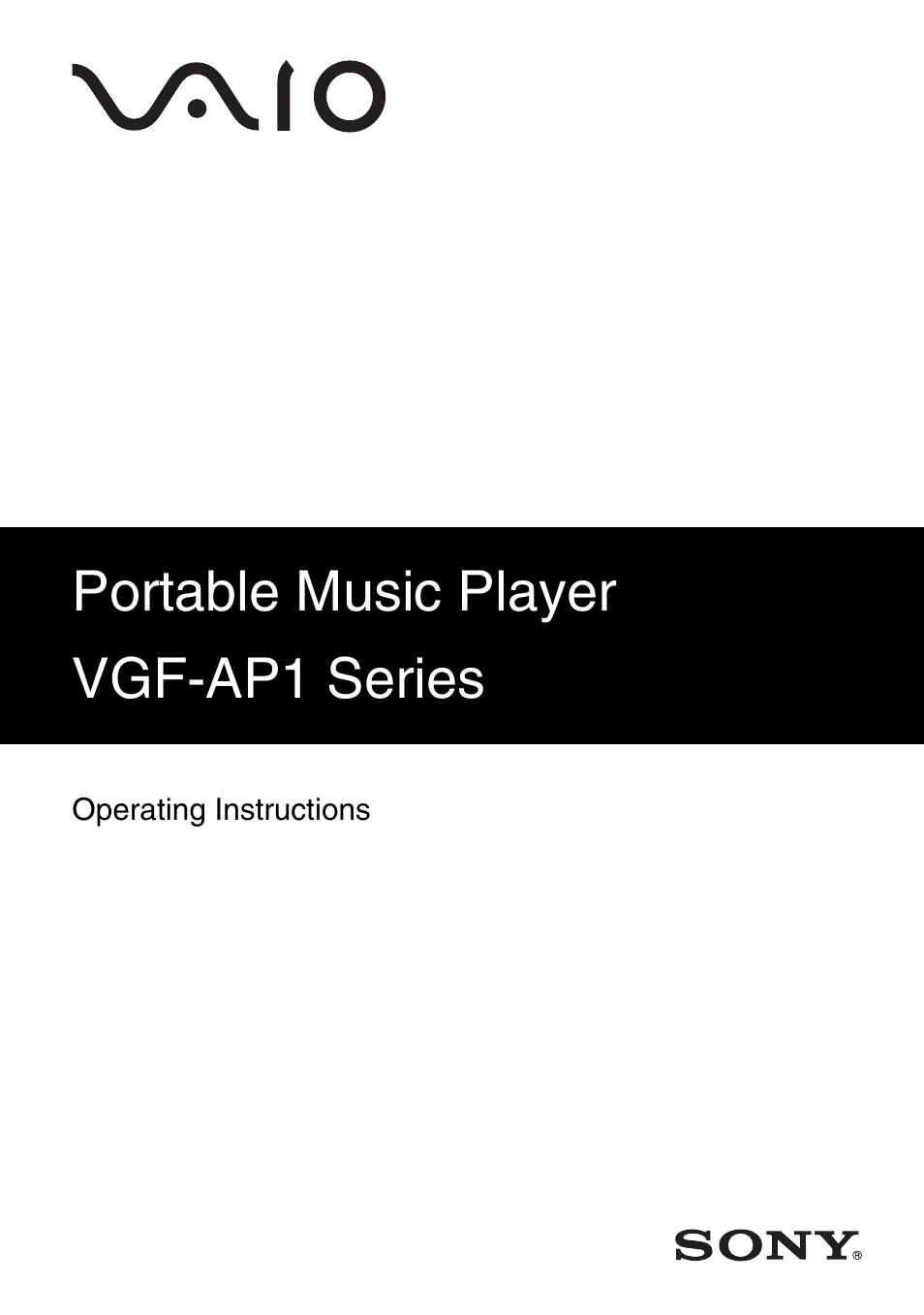 Sony VGF-AP1L User Manual | 37 pages