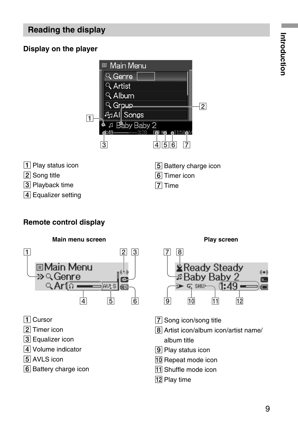 Reading the display, 9reading the display | Sony VGF-AP1L User Manual | Page 9 / 37