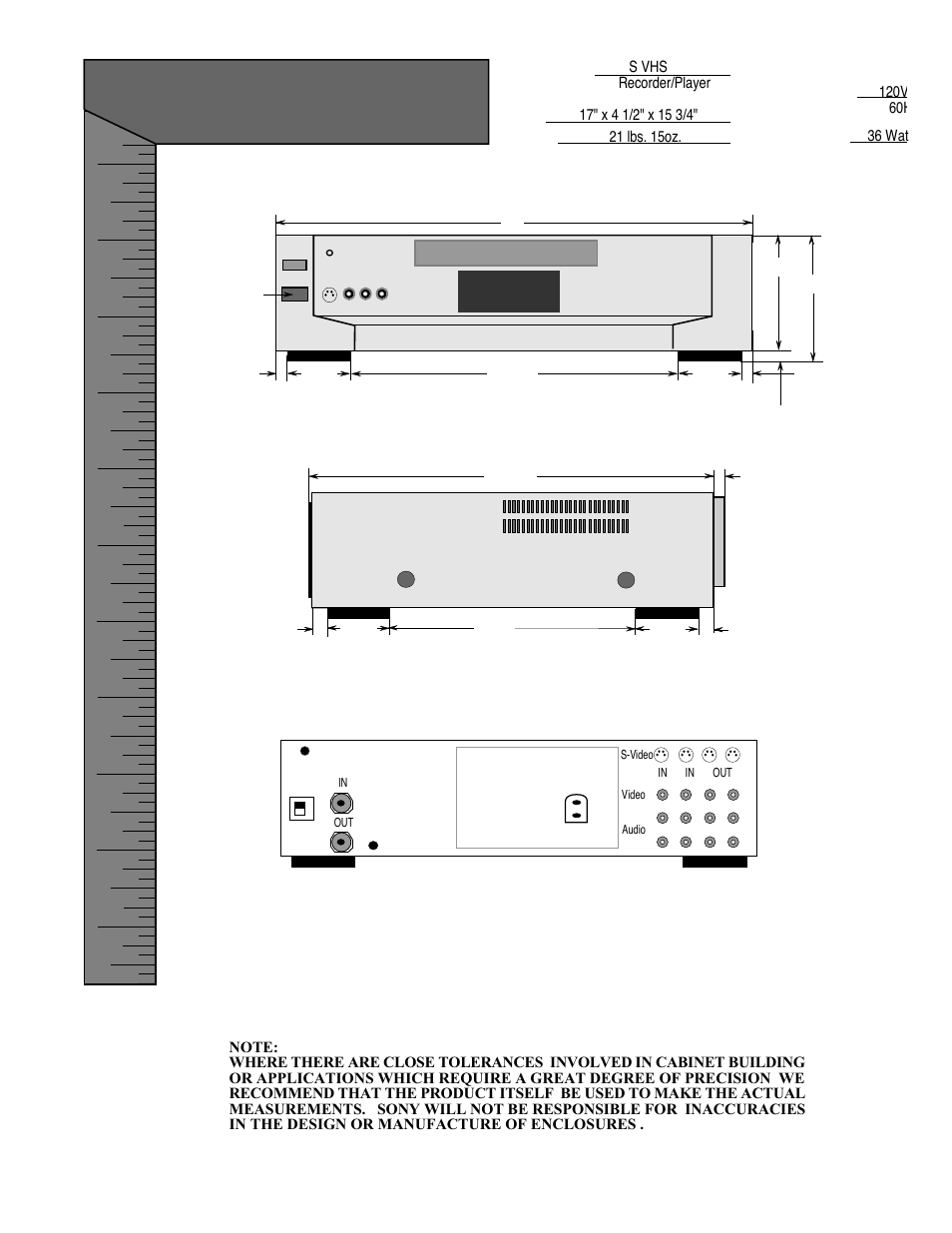 Sony SLV-R1000 User Manual | 1 page